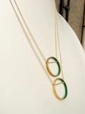 Small Emerald Circle Necklace
