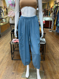 Linen Diagonal Tape Accent Pants (color options)