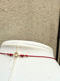 Red Silk Vegvisir Necklace