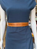 Tan Skinny Width Wrap Belt
