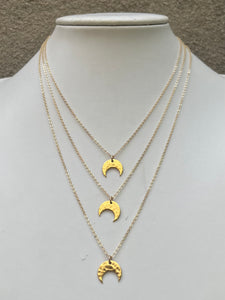 Hammered Moon Necklace (length options)