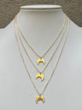 Hammered Moon Necklace (length options)