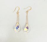 Swarovski Aurora Faceted Teardrop Earrings