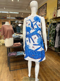 Blue Menagerie Art Dress (white)