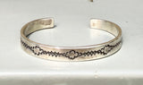 Vintage Nora Tahe Etched Cuff