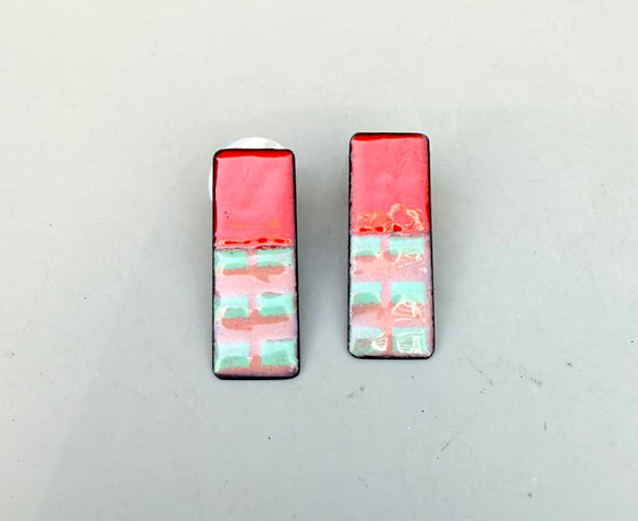 Colorful Enamel Rectangle Studs