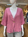 Linen One Button Blazer (color options)