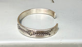 Vintage Nora Tahe Etched Cuff
