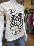 Scribble V Neck Tee (color options)