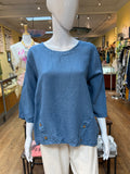 The Linen Button Hem Top (color options)