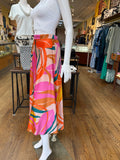 Satin Vibrant Swing Skirt