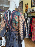 Peacock Kimono Sleeved Dress