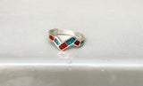 Zig Zag Turquoise + Coral Band
