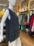 Linen Diagonal Pleat Tank (color options)