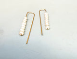 Arc Threader Earrings with Multiple Pearls