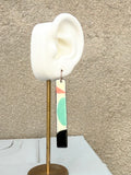 The Rectangle Enamel Earrings