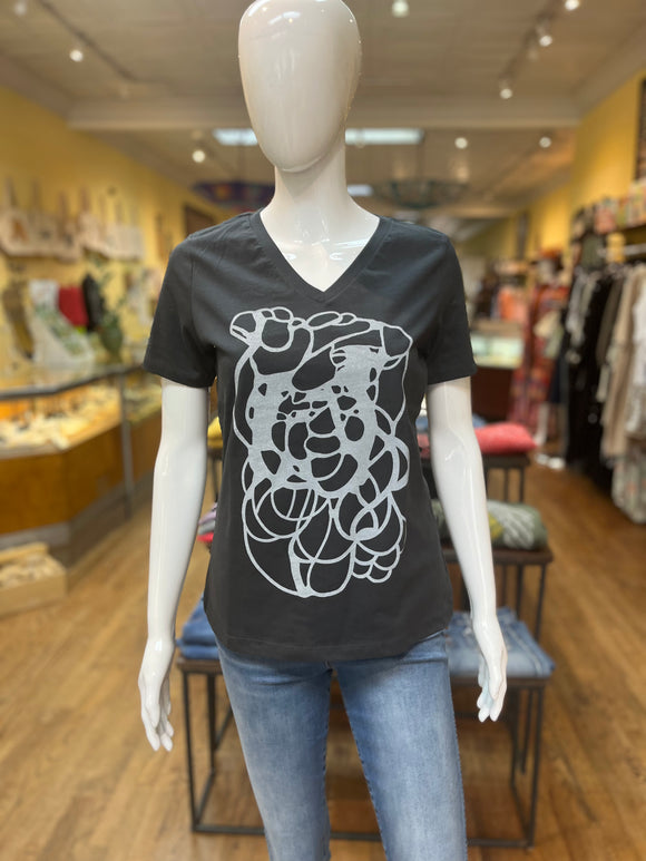 Scribble V Neck Tee (color options)