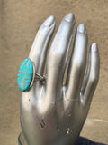 Vintage Zuni Turquoise Oval Ring