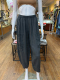 Linen Diagonal Tape Accent Pants (color options)