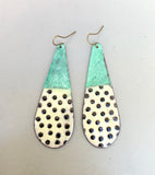 B + W Patina Teardrop Earrings
