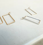 Rectangle Hoop Earrings (metal options)