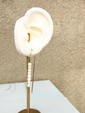Arc Threader Earrings with Multiple Pearls