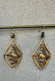 Labradorite Pheasant Fauna Earrings