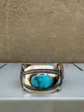 Statement Turquoise Broad Cuff
