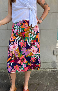 Floral Burst A Line Skirt