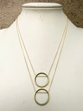 Small Emerald Circle Necklace