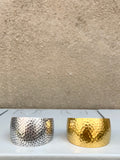 Hammered Cuff Bracelet (metal options)