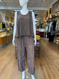 Ice Dye Palazzo Pant, Brown