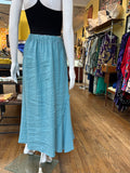Linen Frayed Weave Maxi Skirt (color options)
