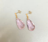 Swarovski Pink Crystal Post Earrings