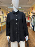 Linen Oversized Button Down Top (color options)