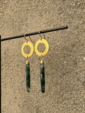 Moss Agate Drop Earrings