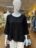 The Linen Button Hem Top (color options)