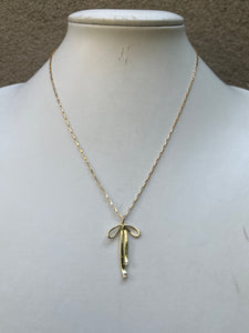 Gold Bow Necklace (length options)