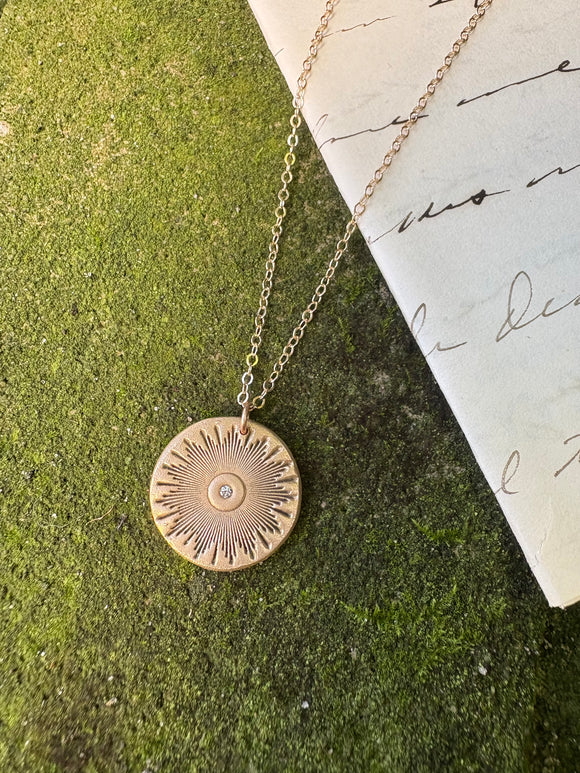 Diamond Sun Necklace