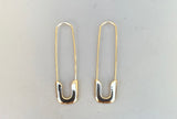 Gold Safety Pin Earrings