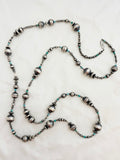 Vintage Sterling Silver + Turquoise Wrap Necklace