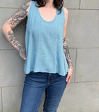 Blue Print Short Tank Blouse