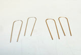 Long Arc Threader Earrings (metal options)