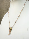 Faceted Pyrite Fringe Necklace