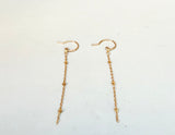 Long Saturn Chain Earrings