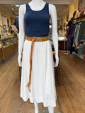 Tan Midi Width Wrap Belt