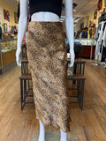 Leopard Satin Skirt