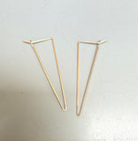 Triangle Hoop Earrings (metal + size options)