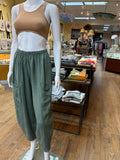 Linen Diagonal Tape Accent Pants (color options)