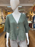 Linen One Button Blazer (color options)